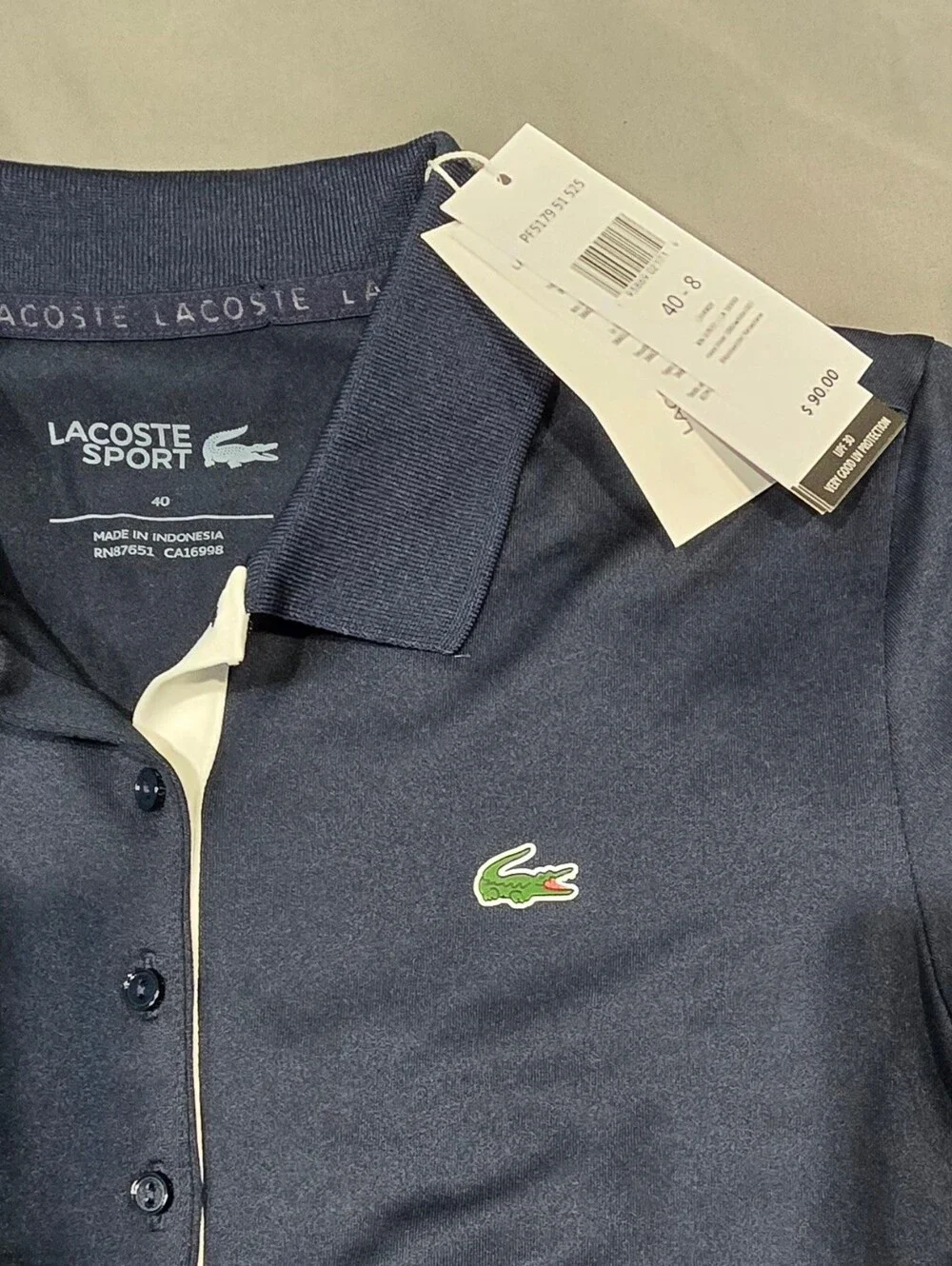 Lacoste Sports Women's Golf Polo Size 40(US LARGE) - Picture 3 of 9